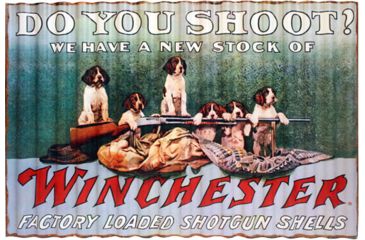 Image of Rivers Edge Winchester Sign ''do You Shoot'' Corrugatd Vrt