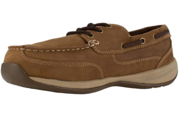 Image of Rockport Sailing Club Steel Toe Boat Shoe - Mens, Wide, Brown, 5.5, 690774393677