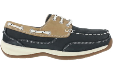 Image of Rockport Sailing Club Boat Shoe - Womens, 6 US, Wide, Navy Blue/Tan, RK670-BLU/TN-6-WOMEN-W