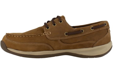 Image of Rockport Womens Sailing Club 3 Eye Tie Boat Shoe, Brown, 7.5, RK676-BROWN-7.5-Womens-W