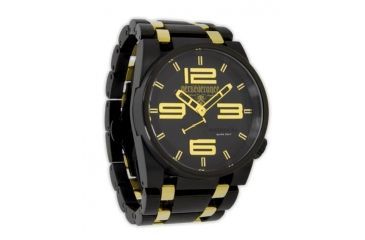 Image of Rockwell Time 50mm Black Case/Yellow Dial Mens Watch FF-RKJ
