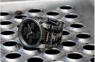 Image of Rockwell Time 50mm Silver Case/Black Dial Mens Watch FF102