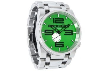 Image of Rockwell Time 50mm Silver Case/Green Dial Mens Watch FF109