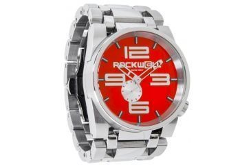 Image of Rockwell Time 50mm Silver Case/Red Dial Mens Watch FF108