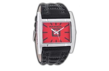 Image of Rockwell Time Apostle Black Leather Case/Red Dial Mens Watch AP103