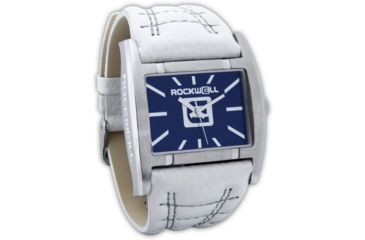 Image of Rockwell Time Apostle White Leather Case/Blue Dial Mens Watch AP106