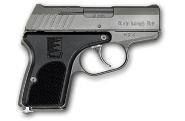 Image of Rohrbaugh Robar Pistol, 9mm Luger, 2.9in barrel, 7075-T651 aluminum frame, custom checkered G10 grips grip, locked breech semi-automatic, blade front, notch rear, 6 round magazine, RR-9MM-2.9-1-FRRMPG