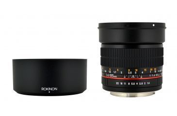 Image of Rokinon 85mm F1.4 Aspherical Camera Lens for Olympus 4/3 Mount, Black 85M-O
