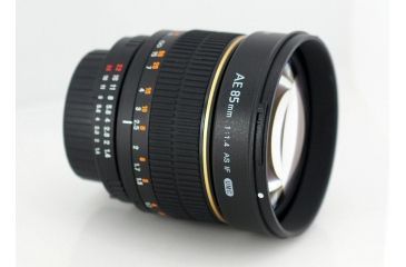 Image of Rokinon 85mm F1.4 Aspherical Camera Lens for Nikon AE with Automatic Chip, Black 85MAF-N