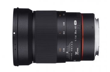 Image of Rokinon 35mm F1.4 UMC Wide Angle Camera Lens for Canon AE with Automatic Chip, Black AE35M-C