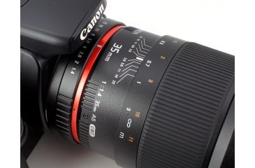 Image of Rokinon 35mm F1.4 UMC Wide Angle Camera Lens for Pentax K Mount, Black RK35M-P