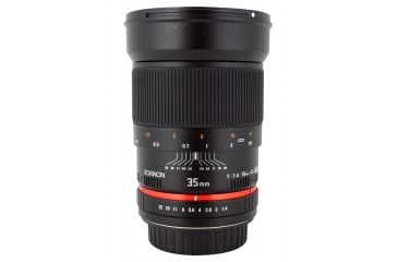 Image of Rokinon 35mm F1.4 UMC Wide Angle Camera Lens for Pentax K Mount, Black RK35M-P