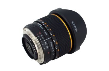 Image of Rokinon 8mm F3.5 Fisheye Camera Lens for Nikon AE with Automatic Chip, Black AE8M-N