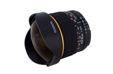 Image of Rokinon 8mm F3.5 Fisheye Camera Lens for Nikon AE with Automatic Chip, Black AE8M-N