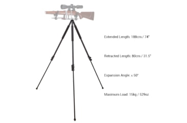 Image of RokStad BBS V Mount Tripod Gun Rest, Black, RSGR-07