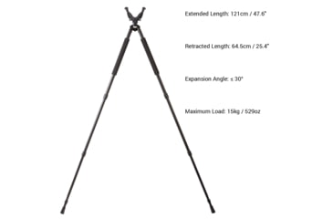 Image of RokStad LIT V Mount Bipod Gun Rest, Black, RSGR-05