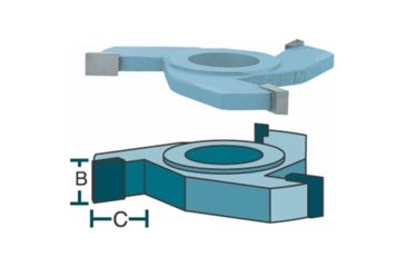 Image of Roman Carbide 1/2in Straight Entry Door Cutter 1-1/4in Bore DC2154