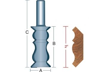 Image of Roman Carbide 2in Crown Moulding 1/2in Shank DC1520
