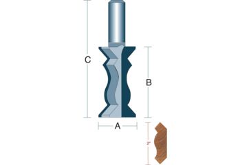 Image of Roman Carbide 2in Crown Moulding 1/2in Shank DC1523