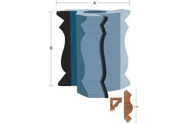 Image of Roman Carbide 3in Crown Moulding 3-1/2in Dia. 1in Bore DC2208