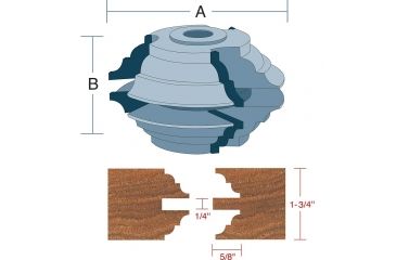 Image of Roman Carbide Stile Rail Bead Cove Set for Entry Door 3/4in Bore DC2173