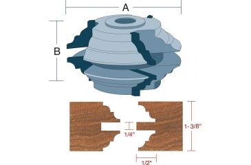 Image of Roman Carbide Stile Rail Bead Cove Set for Passage Door 3/4in Bore DC2168