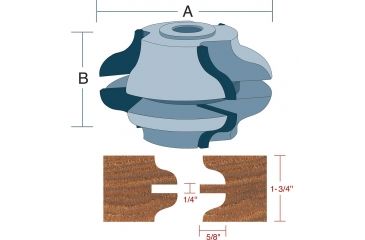 Image of Roman Carbide Stile Rail Ogee Set for Entry Door 3/4in Bore DC2171