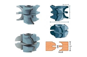 Image of Roman Carbide Stile Rail Quarter Round Set for Entry Door 1-1/4in Bore DC2187