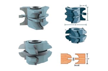 Image of Roman Carbide Stile Rail Quarter Round Set for Passage Door 1-1/4in Bore DC2182