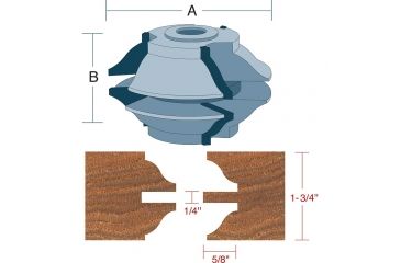 Image of Roman Carbide Stile Rail Roman Ogee Set for Entry Door 3/4in Bore DC2174