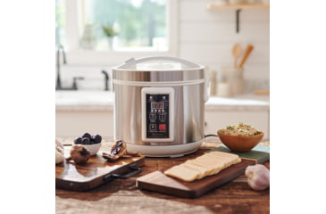 Image of Roots &amp; Harvest Black Garlic Multi-Purpose Fermenter, Stainless Steel/Black, 1566