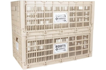 Image of Roots &amp; Harvest Collapsible Egg Crate, Tan, 25 x 13 x 10-1/4in, 1707