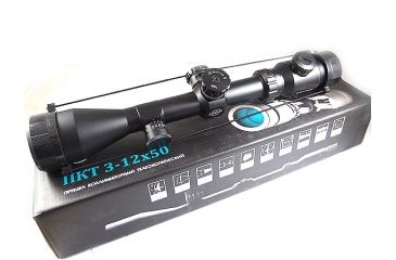 Image of ROS Optics CTS 3-12x50mm Multipurpose Collimator Rifle Scope w/ Illuminated Reticle, Black, GSCTS31250