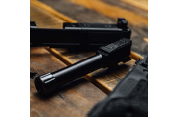 Image of Rosco Manufacturing Bloodline Glock 43X Barrel, 9mm, 3.9in, Pistol, 1-10 Twist, 1/2x28 Threaded, Melonite, Black, Black Nitride, BL-G43-9mm-M-TB