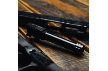 Image of Rosco Manufacturing Bloodline Glock 43X Barrel, 9mm, 3.9in, Pistol, 1-10 Twist, 1/2x28 Threaded, Melonite, Black, Black Nitride, BL-G43-9mm-M-TB