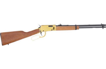 Image of Rossi Rio Bravo Lever Action Rifle, .22 Long Rifle, 18in Barrel, Hardwood Stock, Gold, 15-Shot, RL22181WDGLD1-FRRMPG