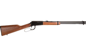 Image of Rossi Rio Bravo Lever Action Rifle, .22 Winchester Magnum Rimfire, 20in Barrel, Hardwood Stock, Black, 12-Shot, RL22W201WD-FRRMPG