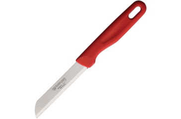 Image of Rostfrei Solingen Serrated Vegetable/Fruit Knife, 7.25in Overall, 3.25in Satin Finish Serrated Solingen Steel Blade, Red Plastic Handle, FRUIT &amp; VEG KNIFE SERRATED