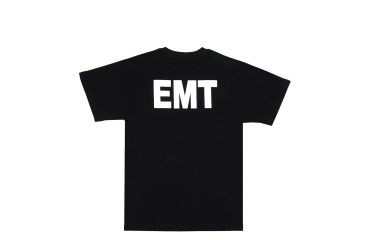 Image of Rothco 2-Sided EMT T-Shirt, Black, Small, 6676-Black-S