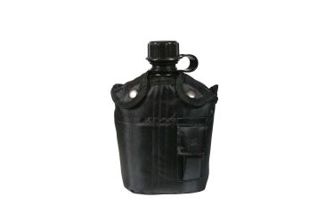 Image of Rothco 3 Piece Canteen Kit With Cover &amp; Aluminum Cup, Black, 1141-Black