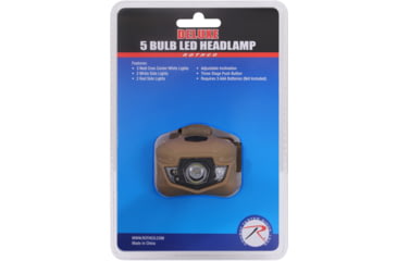 Image of Rothco 5 Bulb LED Headlamp, AAA, Red/White, 90 Lumens, Coyote Brown, 2856