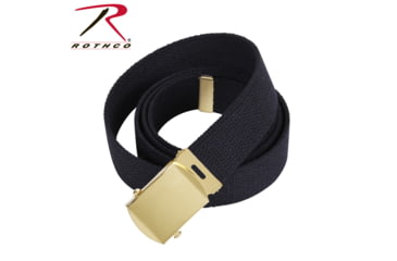 Image of Rothco 74 Inch Military Web Belts, Black, Gold Buckle, 1724
