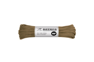 Image of Rothco 550lb Type III Polyester Paracord, Coyote Brown, 100ft, 30816-CoyoteBrown-100