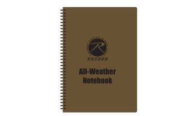 Image of Rothco All Weather Waterproof Notebook, Coyote Brown, 8.5x11, 44700-CoyoteBrown-8.5x11
