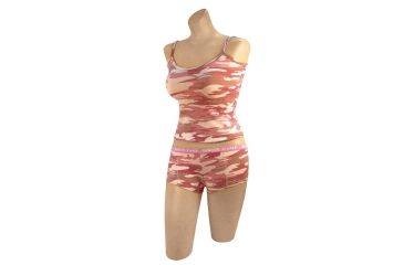 Image of Rothco Baby Pink Camo Booty Camp Booty Shorts &amp; Tank Top, Extra Small, 4976-Top-XS