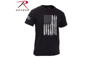 Image of Rothco Distressed US Flag Athletic Fit T-Shirt - Boy's, Medium, Black, 2854-M