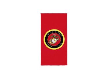 Image of Rothco Beach Towel - Military Insignia, USMC / Red, 2300-USMCRed