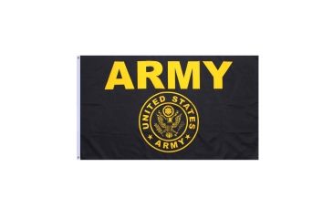 Image of Rothco Black &amp; Gold Army Flag, 1498