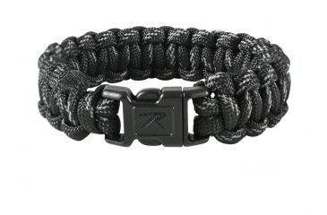 Image of Rothco Black w/ Reflective Paracord Bracelet, 8, 916-8Inches