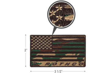 Image of Rothco Brand US Flag Patch, Woodland Camo, 1878-WoodlandCamo